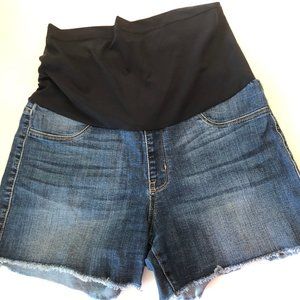 maternity jean shorts